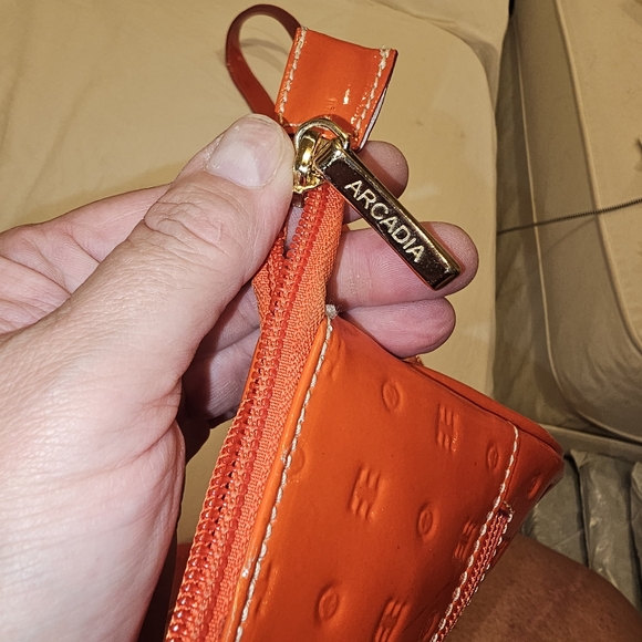 Orange Arcadia Zip Cross Body Bag - Picture 9 of 16